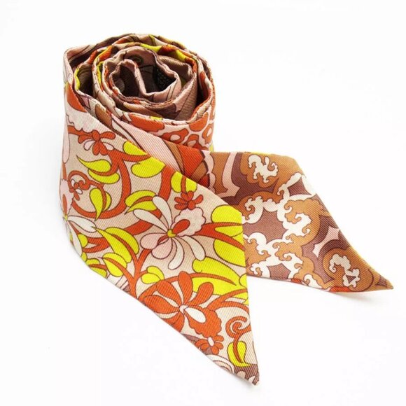 Auth HERMES Twilly　Scarf multicolor silk - Picture 9 of 15